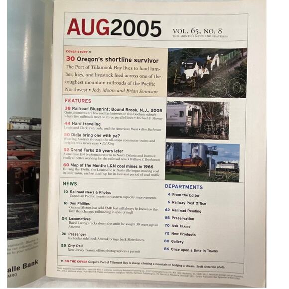 Vtg Lot 3 Trains Jun Jul Aug 2005 Magazine Collect Hobby Track Railroad Engineer - Picture 8 of 9